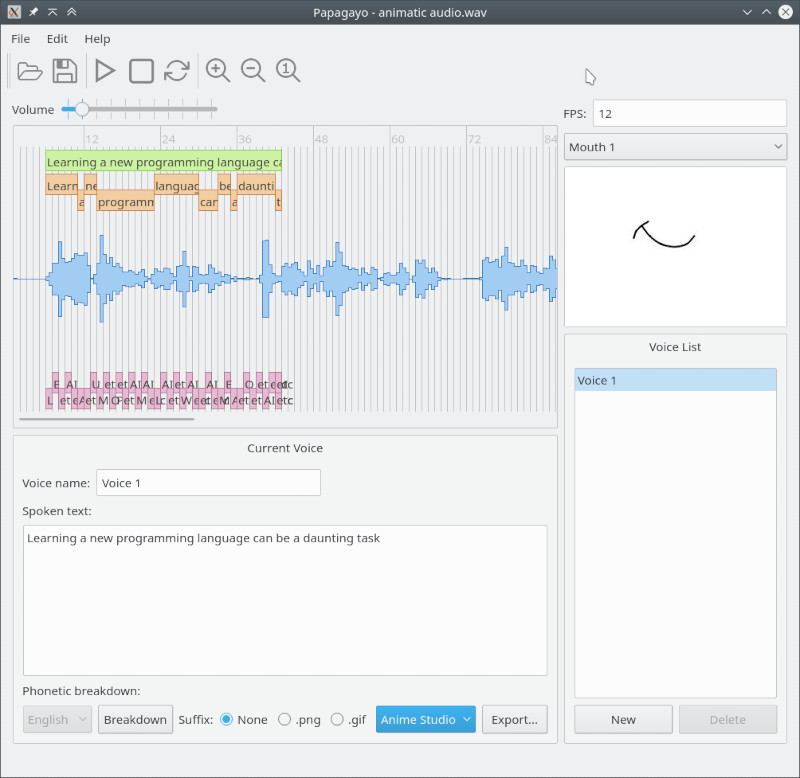 animatic audio