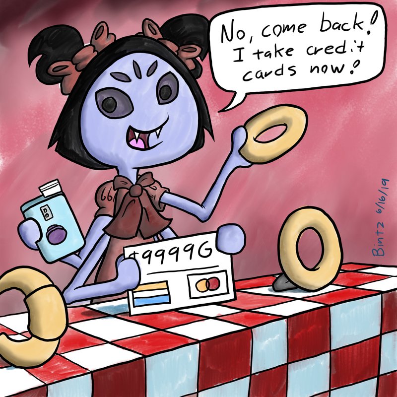 Muffet can take credit cards